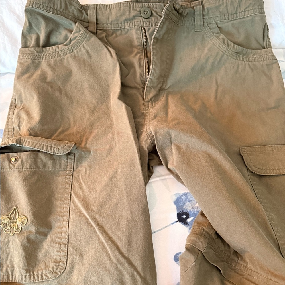 Kids Tan Cargo Pants